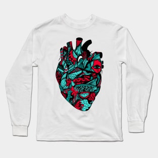 Turqred Transparent Heart Long Sleeve T-Shirt